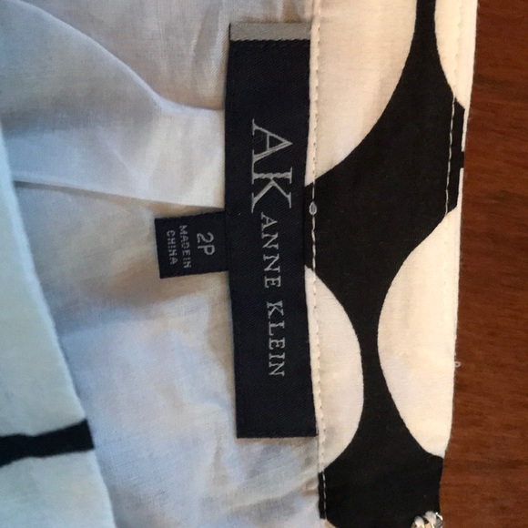 Anne Klein Cotton Black & White Skirt - Picture 3 of 3